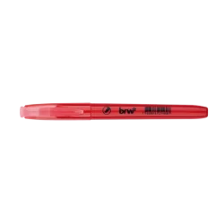 Marca-Texto Fluorescente BRW Vermelho CA2007 — H&H Suprimentos Corporativos