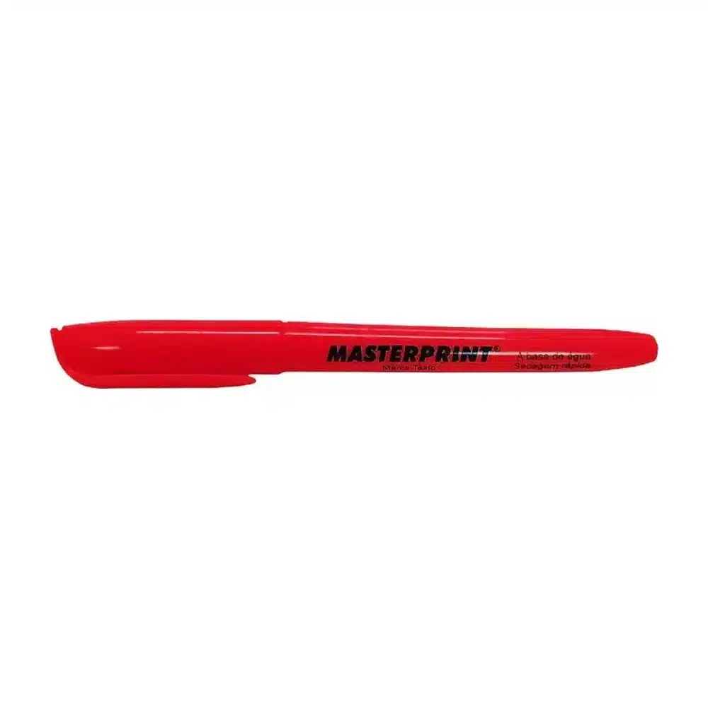Marca-texto Masterprint vermelho MP612