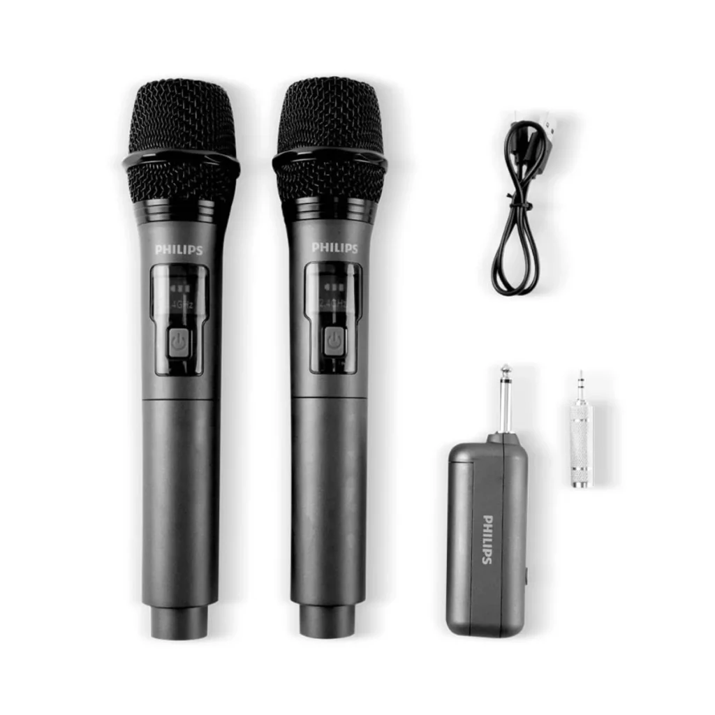 Microfone sem fio Philips DLM3401TP 2,4 ghz com receptor USB