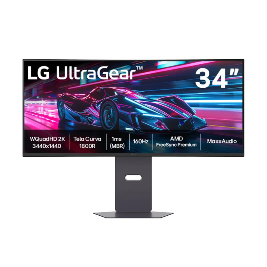 Monitor Gamer lg ultragear 34" curvo ultrawide quadhd 160Hz 1ms mbr HDR10 fre...
