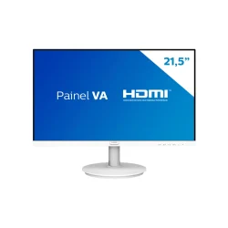 Monitor Philips 221V8LW 21,5" Full HD WVA 75Hz HDMI VGA Branco — H&H Suprimentos Corporativos