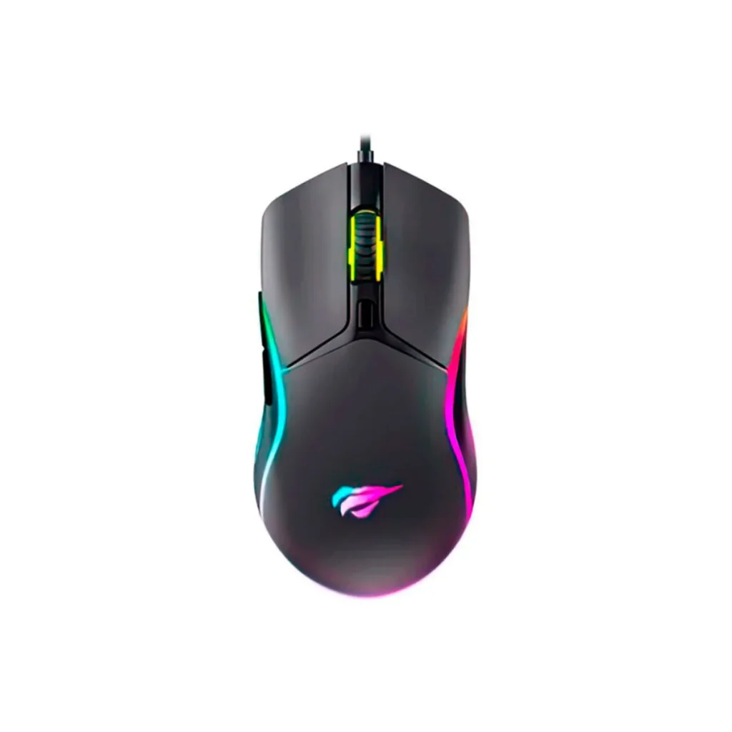 Mouse Gamer havit MS1029 USB 7200 DPI RGB preto