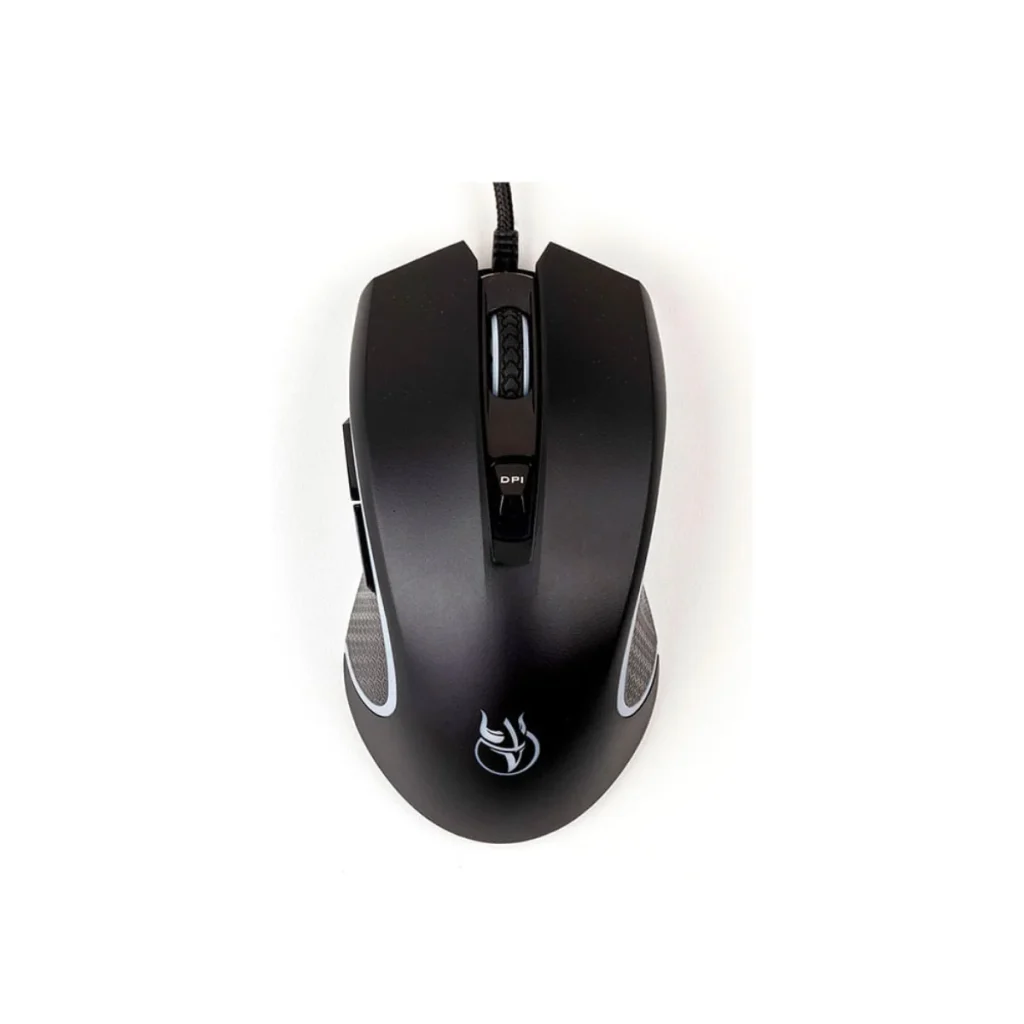Mouse Gamer Kross Elegance valhalla KE-MG200 6 botões 6400 DPI RGB preto