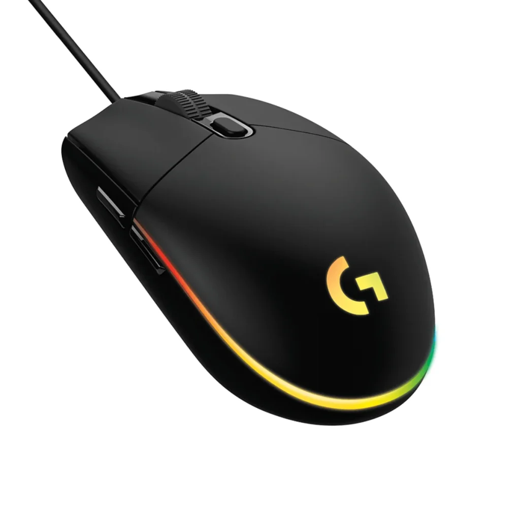 Mouse Logitech G203 lightsync RGB 6 botões 8.000 DPI preto