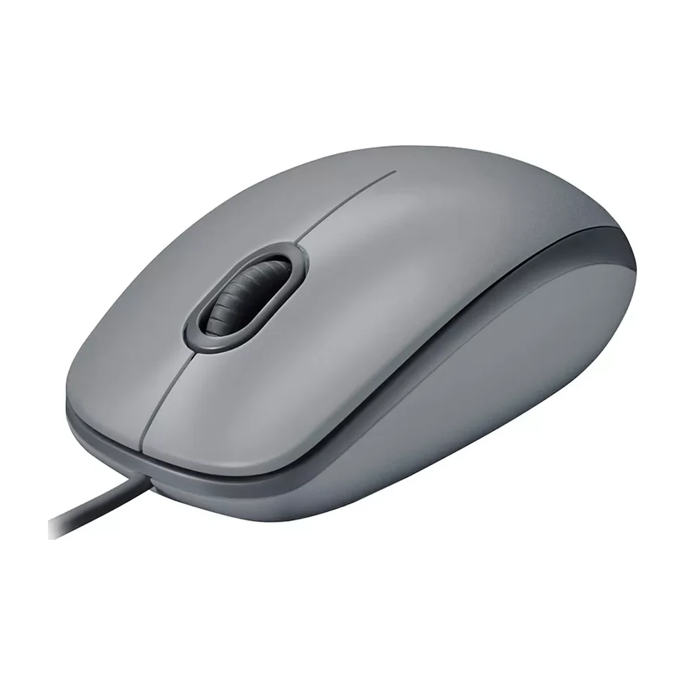 Mouse Logitech M110 Silent USB com fio cinza