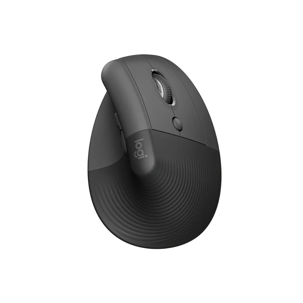 Mouse sem fio Logitech lift vertical ergonômico grafite