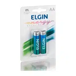 Pilha Alcalina Elgin AA LR6 com 2 Unidades — H&H Suprimentos Corporativos