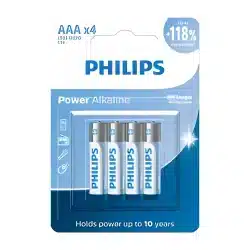 Pilha Alcalina Philips AAA LR03P4B com 4 Unidades — H&H Suprimentos Corporativos