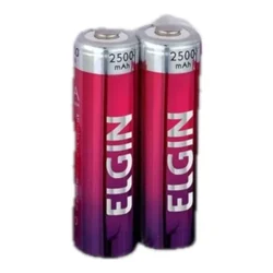 Pilha Recarregável Elgin AA 2500 mAh com 2 Unidades — H&H Suprimentos Corporativos