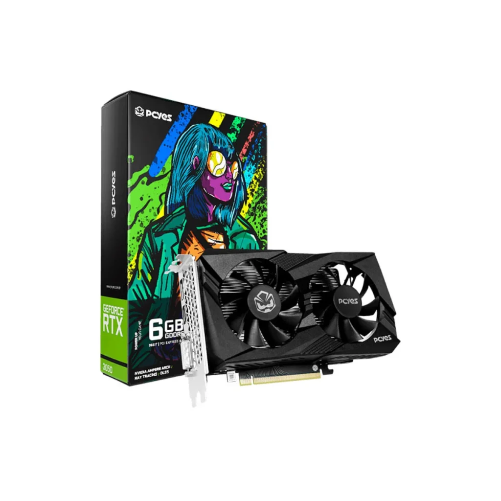 Placa de vídeo pcyes nvidia geforce rtx 3050 6GB GDDR6 96 bits