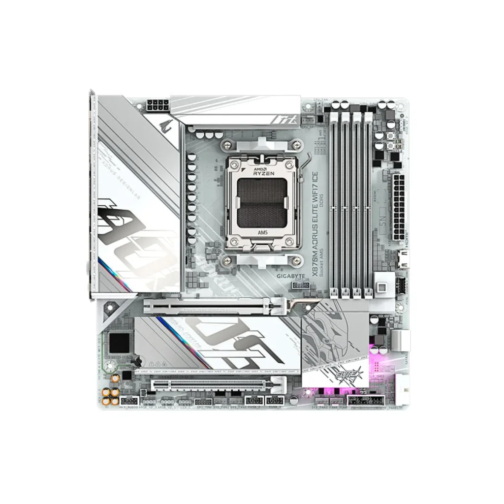 Placa-mãe gigabyte X870M aorus elite ice wifi 7 AM5 DDR5