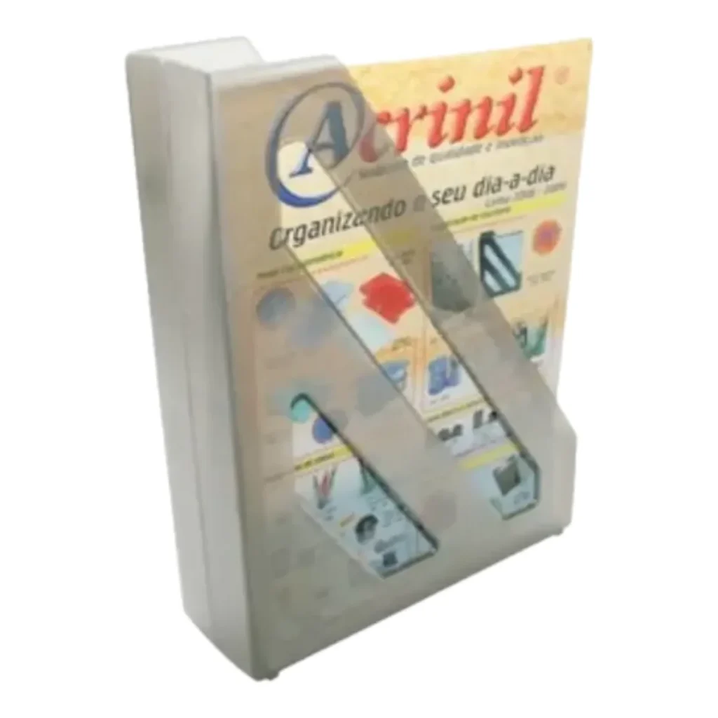Porta revista acrílico cristal acrinil