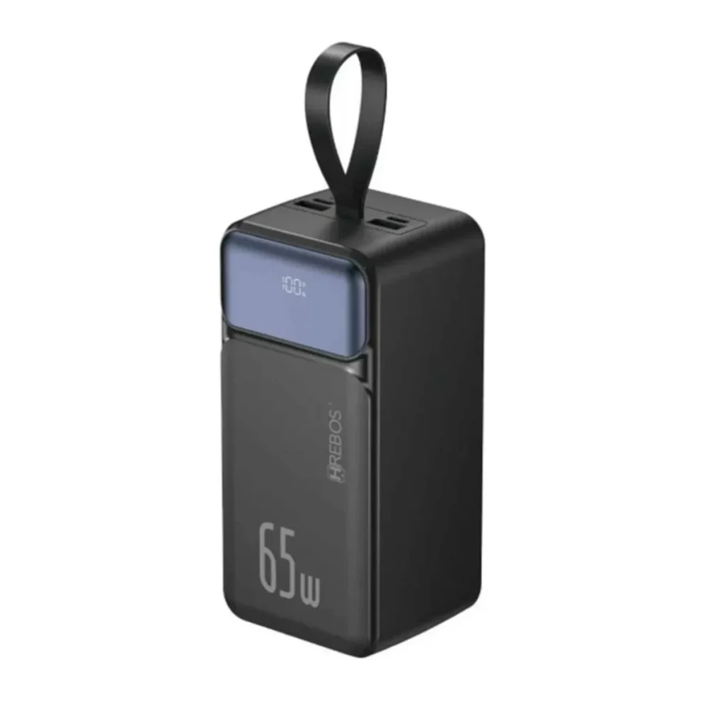Power bank hrebos PB-960 50.000 mah 65 w USB e USB-c preto