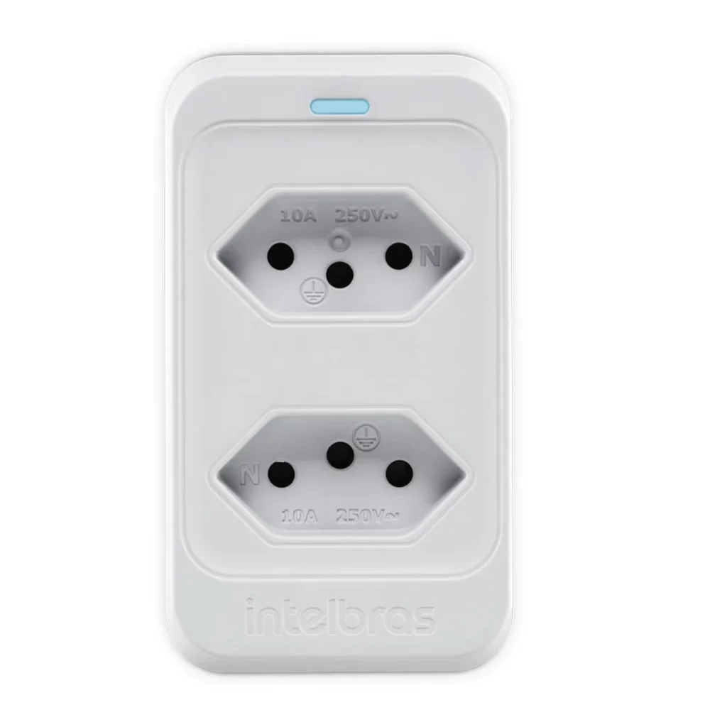 Protetor eletrônico Intelbras eps 302 2 tomadas Bivolt branco