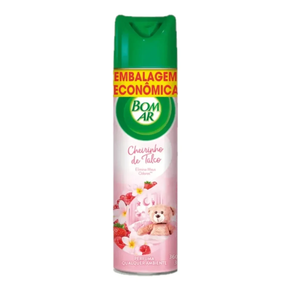 Purificador de ar aerossol bom ar talco 360 ml econômico