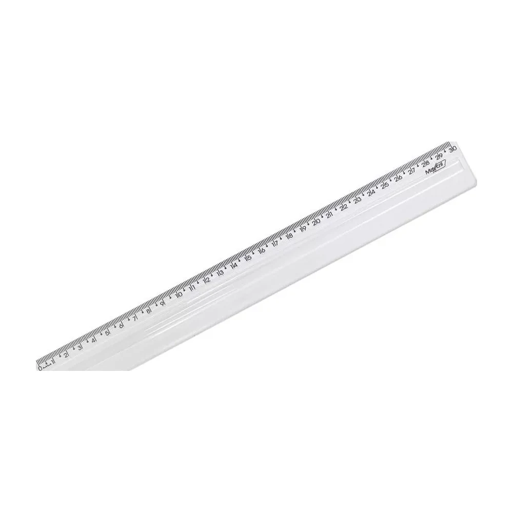 Régua 30 cm maxcril premium 4 mm cristal