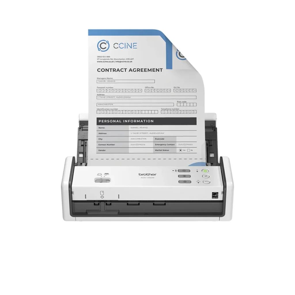 Scanner Brother ADS-1350 alimentador 20 folhas duplex Bivolt