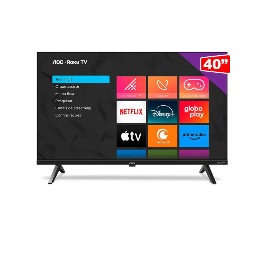 Smart TV aoc 40" full HD roku TV 40S5045/78G