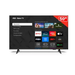 Smart TV AOC 50" 4K Roku TV 50U7066/78G — H&H Suprimentos Corporativos