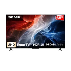 Smart TV Semp S62R 65" 4K Roku TV 65S62R — H&H Suprimentos Corporativos