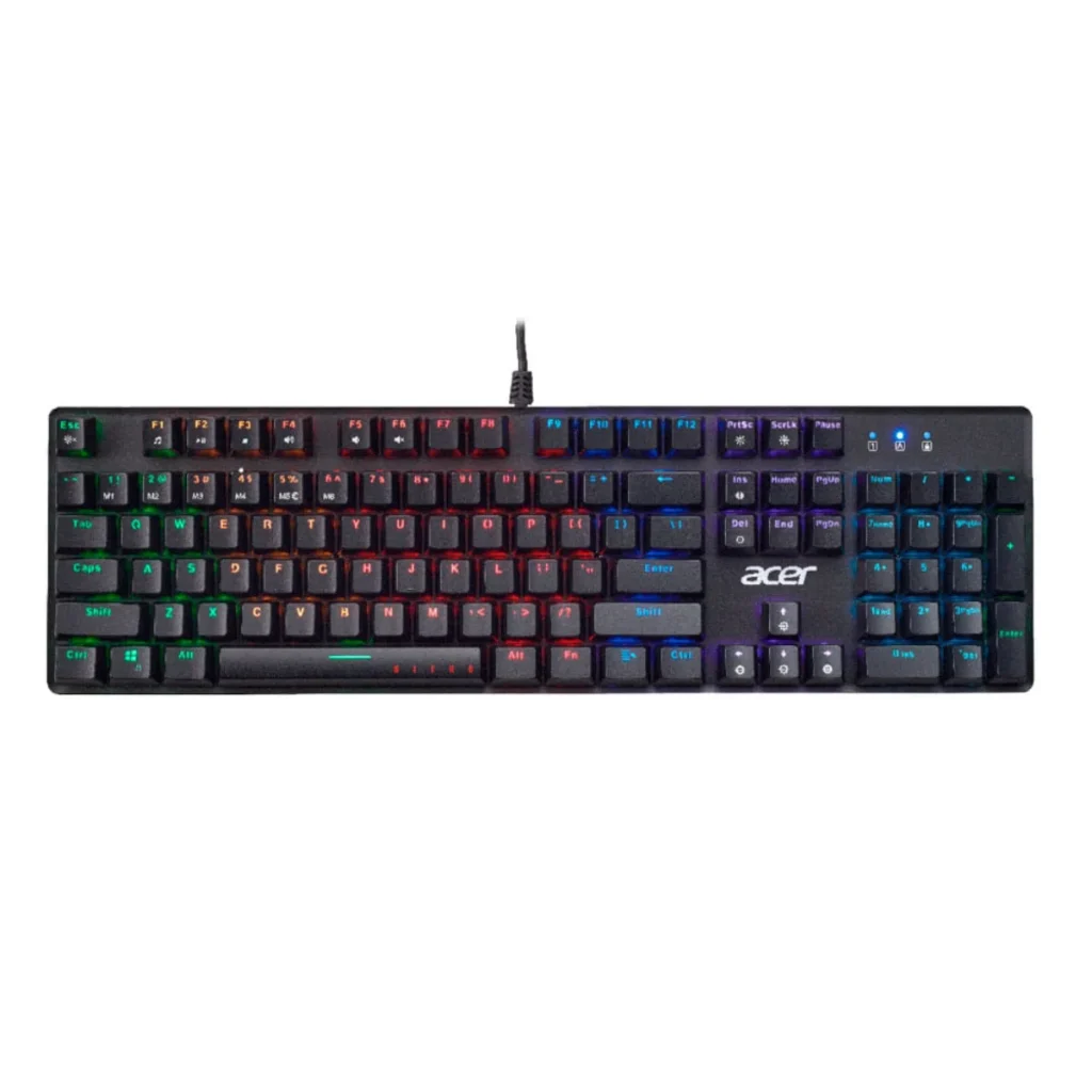 Teclado mecânico Gamer Acer nitro NKW202 ABNT2 RGB switch azul