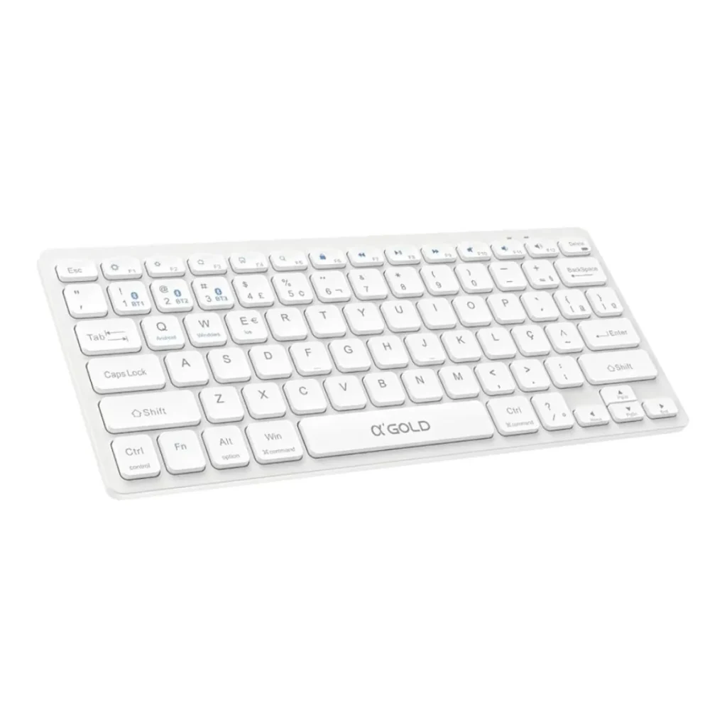 Teclado sem fio Bluetooth agold TCD-05 branco
