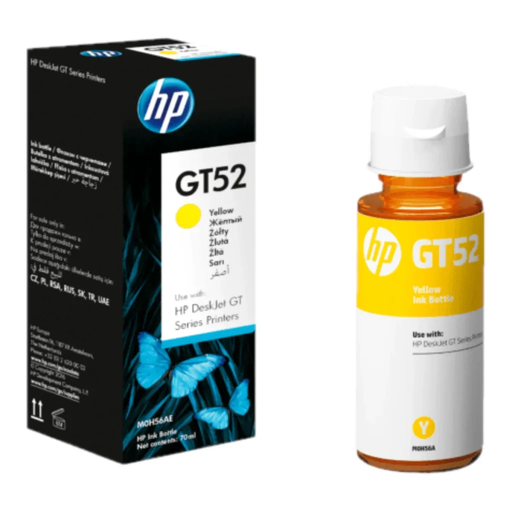 Tinta HP GT52 amarelo M0H56AL 70 ml original