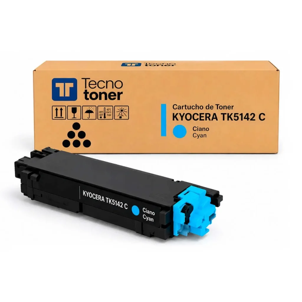 Toner compatível Kyocera TK-5142C ciano 5.000 páginas
