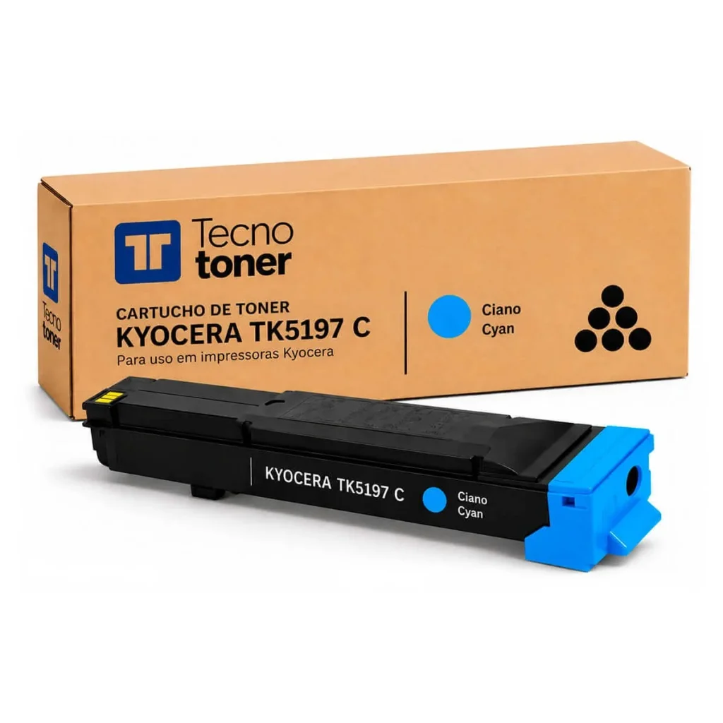Toner compatível Kyocera TK-5197C TK5197 ciano 7.000 páginas