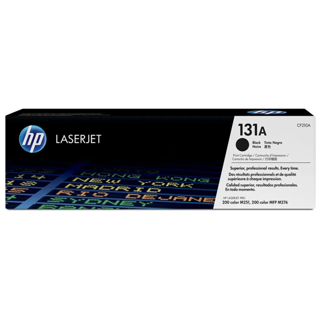 Toner original HP 131A CF210A preto 1.600 páginas