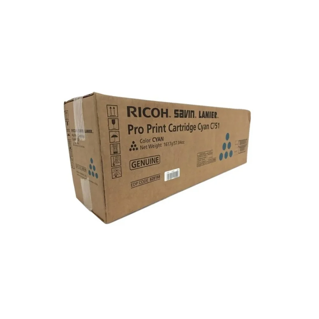 Toner original Ricoh Pro C651EX C751 828188 ciano 48.500 páginas