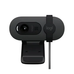 Webcam Logitech Brio 100 Full HD 1080p com Microfone Grafite — H&H Suprimentos Corporativos
